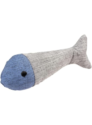 Duvo+ ECO Navy Fish &amp; Catnip 13,5x4,5x3cm Blue/Grey