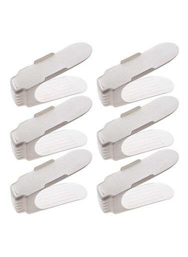 Piece Space Saving Shoe Organizer Set Grey 4.3X13.6X8.7inch