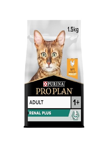 Purina Pro Plan Adult Renal Plus Everyday Dry Cat Food with Chicken, 1.5 kg
