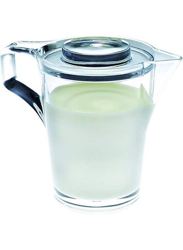 Acrylic Milk Pitcher With Lid Jug For Juice Beverage Jar Ice Tea Kettle 700Ml