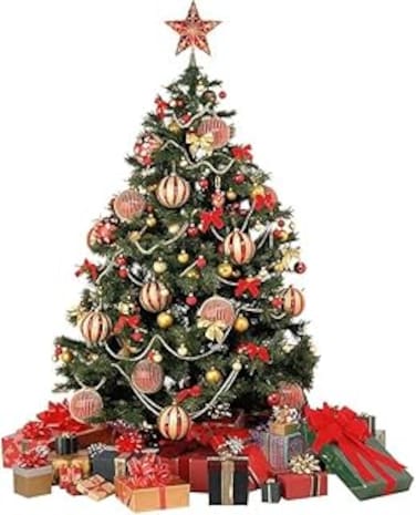 FESTIVE LIGHTS 6 cm Christmas Ornaments Hanging Balls - Pack of 12 in 1 Box - Easy to Set up, Durable Material, Detailed Design, Shatterproof, Multi-Texture Christmas Decorations for Tree