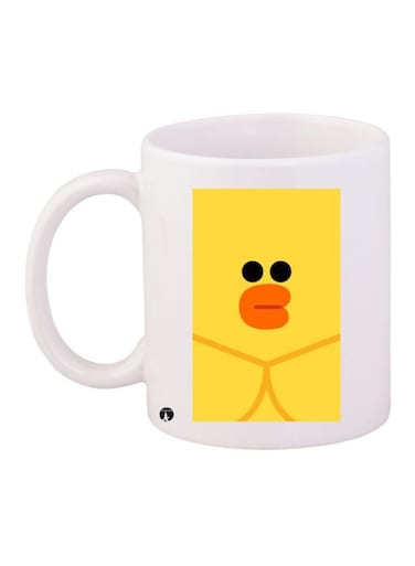 Duck Printed Coffee Mug White/Black/Yellow