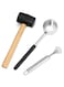 Coconut Opener Set Silver/Black/Brown