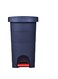 Small Dust Bin 9 Litre Size Design Pedal Type Trash Can Restaurant Kitchen Waste Storage Box Office Corridor Rectangular Type Black/Red