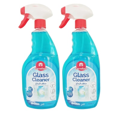 Carrefour Window and Glass Cleaner Original 750ml Pack of 2