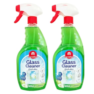 Carrefour Window and Glass Cleaner Apple 750ml Pack of 2