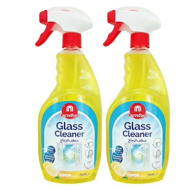 Carrefour Window and Glass Cleaner Lemon 750ml Pack of 2