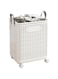 TAME Large Foldable Laundry Hamper,Tall Rolling Laundry Basket,Narrow Laundry Basket with Wheels,Slim Laundry Hamper on Wheels Clothes Hamper Laundry Bin (L)