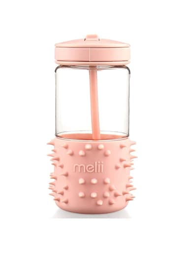 melii Fidget Friendly Water Bottle for Kids 17 oz - Sensory Exploration with Soft Silicone Spikes - Leak Proof, BPA Free, Durable Tritan Construction - Ideal for Home, Lunch Box