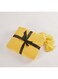 Tassel Design Warm Blanket Polyester Yellow 130x170cm