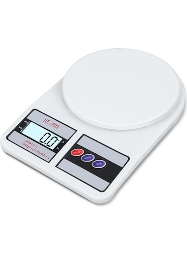 Nayubo Digital Kitchen Food Scale Electronic Weight Measuring in Grams and Ounces for Cooking Baking Weight Loss with Tare Function LCD Display Plastic (White)