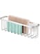 iDesign 84822 Gia Kitchen Organiser Sink Caddy, Dish Sponge Holder, Silver, Extra Large, Polished, Stainless Steel