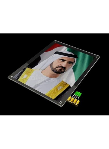 Creative Planet Acrylic A4 Frame, Wall Mounted Elegant Double Acrylic Frameless Design, Fits A4 size Rulers Photos, Certificates, Degrees, Documents, Signs. Fits 21cm. x 30 cm.   8.3" x 11.7