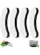 YARDHOBI Cat Water Fountain Filters, 4 Pack Pet Replacement Foam Sponge Pre-Filters, Arc-Shaped Sponge Activated Carbon Cat Fountain Filter, Replacement Filter Compatible WF050 and WF100