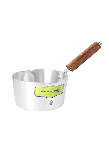 Milk Pan With Wooden Handle Silver 6inch