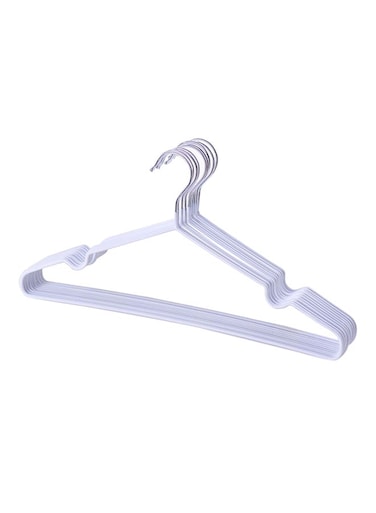 10-Piece Hanger Set White 40x20cm