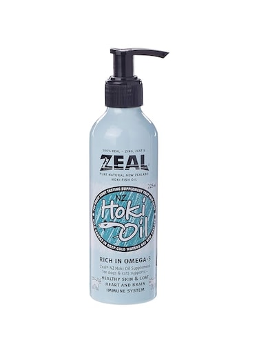 Zeal Natural New Zealand Hoki Fish Omaga3 Rich Oil Supplement for Cats &amp; Dogs 225ml
