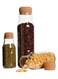 Eco neutral Glass Jar Cork Lid clear glass bottle for water, juices Containers Bottle for Tea Herbs Seasonings Canister with Airtight Round Cork stopper 1200 ML