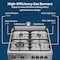 Beko 60x60cm Free standing Gas Cooker,full safety with 4 High Efficiency Gas Burner(1 Wok),Cast iron pan support,FSGT61121DXL(Stainless Steel)