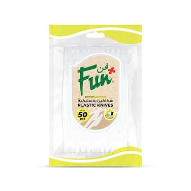 Fun Plastic Knives Silver 50 PCS