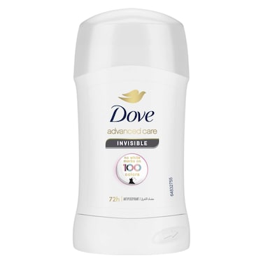 Dove Antiperspirant Deodorant Stick, Invisible Dry, 40ml