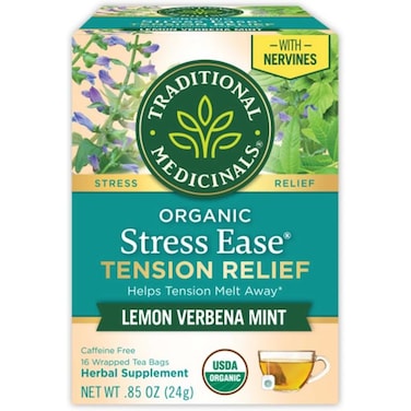 Traditional Medicinals Organic Stress Ease Lemon Tea 24g