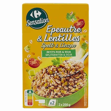 Carrefour Sensation Spelt, Lentils and Peas Mix, 200g, Pack of 2