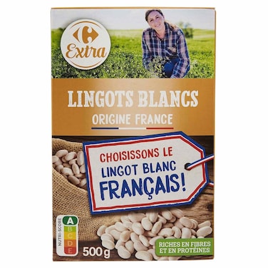 Carrefour Extra White Lingot Beans, 500g