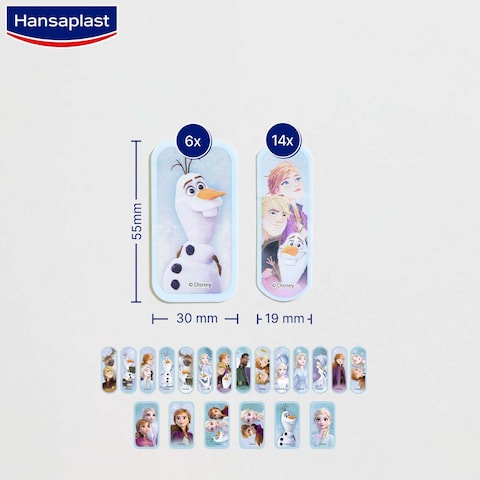 Hansaplast Disney Frozen Wound Plasters, Kids, Water-resistant, 20 Strips