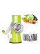Vegetables Slicer Cheese Shredder with Rubber Suction Base, 3 Stainless Drum Blades Included