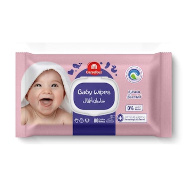 Carrefour Alcohol Free Scented Baby 80 Wipes