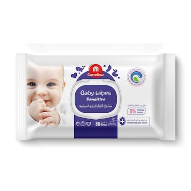Carrefour Baby Sensitive 80 Wipes