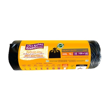 Enviro Care 79 Gallon Biodegradable Garbage Bag Black 10 Garbage Bags