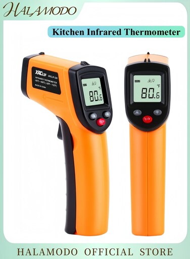 Kitchen Infrared Thermometer, -50&Acirc;&deg;C to 380&Acirc;&deg;C(-58&Acirc;&deg;F to 716&Acirc;&deg;F) Digital Laser Infrared Thermometer Gun Instant-read Handheld Thermometer