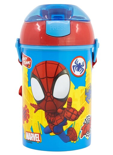 SpiderMan Pop-up Water Bottle Canteen for Kids 450ml