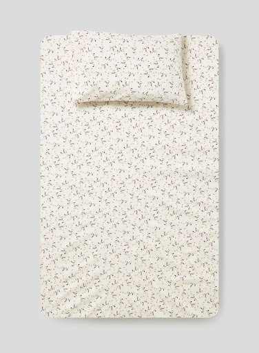 2-Piece Printed 180 TC Cotton Fitted Bedsheet Set Twin Size, Premium Collection (1 Bedsheet + 1 Pillow Cases) Swirl 200x120 Cm