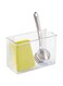 iDesign AFFIXX Plastic Wall Mount Organizer for Kitchen, Bathroom, Office, Bedroom, Garage, Craft Room, 3.5" x 8" x 5.5", Clear