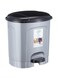 FITTO 5L Pedal Trash Bin with Removable Inner Bucket &ndash; Compact Plastic Waste Bin for Kitchen, Bathroom, and Office &ndash; Hands-Free Pedal Design for Easy Use and Disposal
