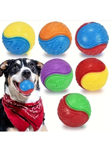 Squeaky Dog Balls Dogs, Interactive Toys, Soft TPR Toys for Dog, Pet Teeth Cleaning, Bite Resistance, Training Ball Toy Puppy Chew Toys for Teething, Dog Ball for Medium, Large &amp; Small Dogs (1 Pc)