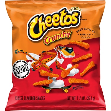 Cheetos Cheese Flavoured Crunchy Chips, 35.4g
