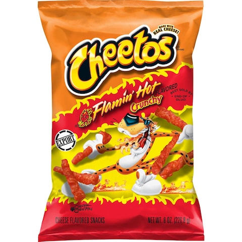 Cheetos Crunchy Flamin&#39; Hot Chips, 227g
