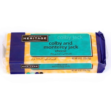 American Heritage Colby and Monterey Jack Cheese, 227g