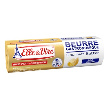 Elle &amp; Vire Gastronomique Unsalted Gourmet Butter, 250g