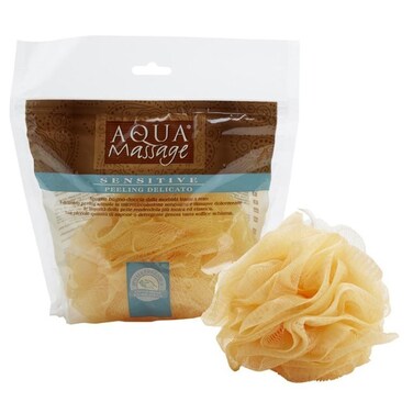 ARIX Aqua Massage Sensitive Pealing Bath Sponge &ndash; Gentle Mesh Texture, Daily Use, Stimulates Circulation, Generates Rich Foam