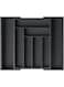 Bamboo Kitchen Drawer Organizer, Expandable Cutlery Tray Utensil Silverware Holder, Drawer Dividers Flatware, Knives in Kitchen（50 * 43cm Black）