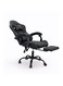 Galaxy Design Black Gaming Chair &ndash; Ergonomic Racing Style Recliner with Footrest, Lumbar Support &amp; Head Pillow