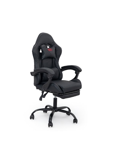 Galaxy Design Black Gaming Chair &ndash; Ergonomic Racing Style Recliner with Footrest, Lumbar Support &amp; Head Pillow