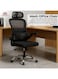 Galaxy Design Black Mesh Office Chair &ndash; Ergonomic Chair with Adjustable Headrest, Lumbar Support, Tilt &amp; Recline, Flip-Up Armrests &amp; 360&deg; Swivel