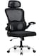 Galaxy Design Black Mesh Office Chair &ndash; Ergonomic Chair with Adjustable Headrest, Lumbar Support, Tilt &amp; Recline, Flip-Up Armrests &amp; 360&deg; Swivel