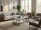 Galaxy Design Modern Marble Coffee Table (White) &ndash; Rectangular Center Table with Black Steel Legs